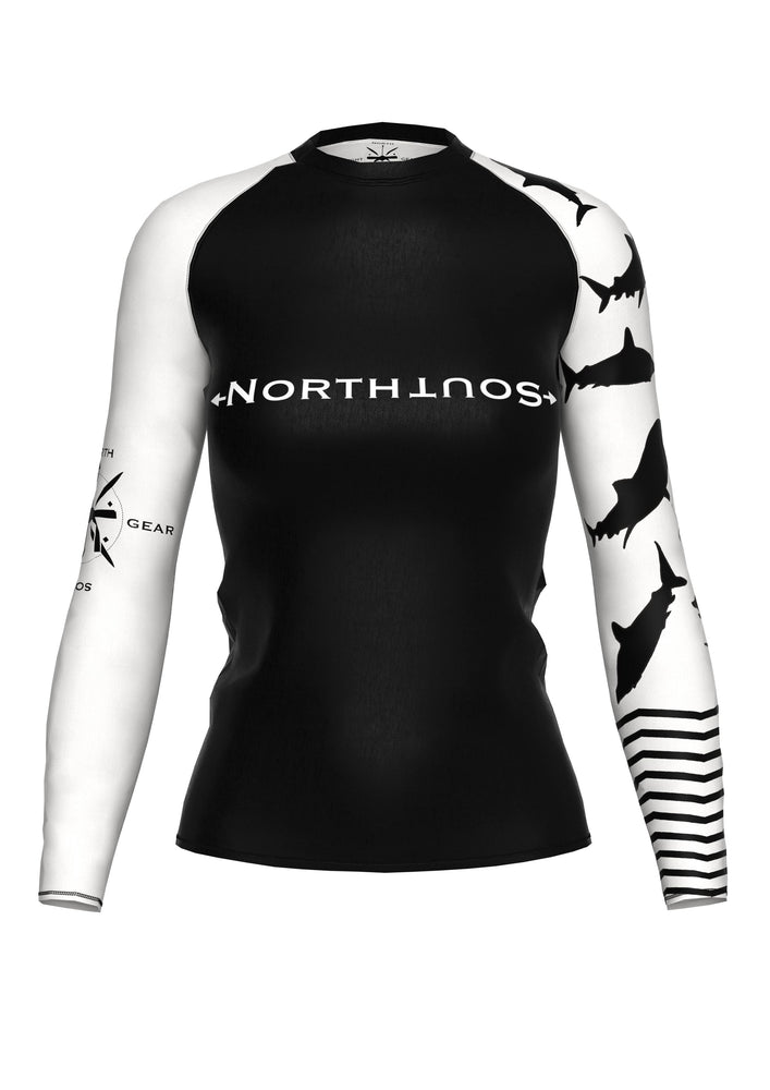Women's Belted Shark Rash Guard