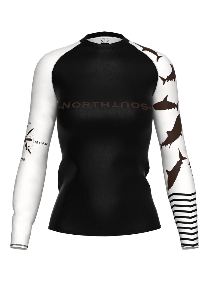 Women's Belted Shark Rash Guard