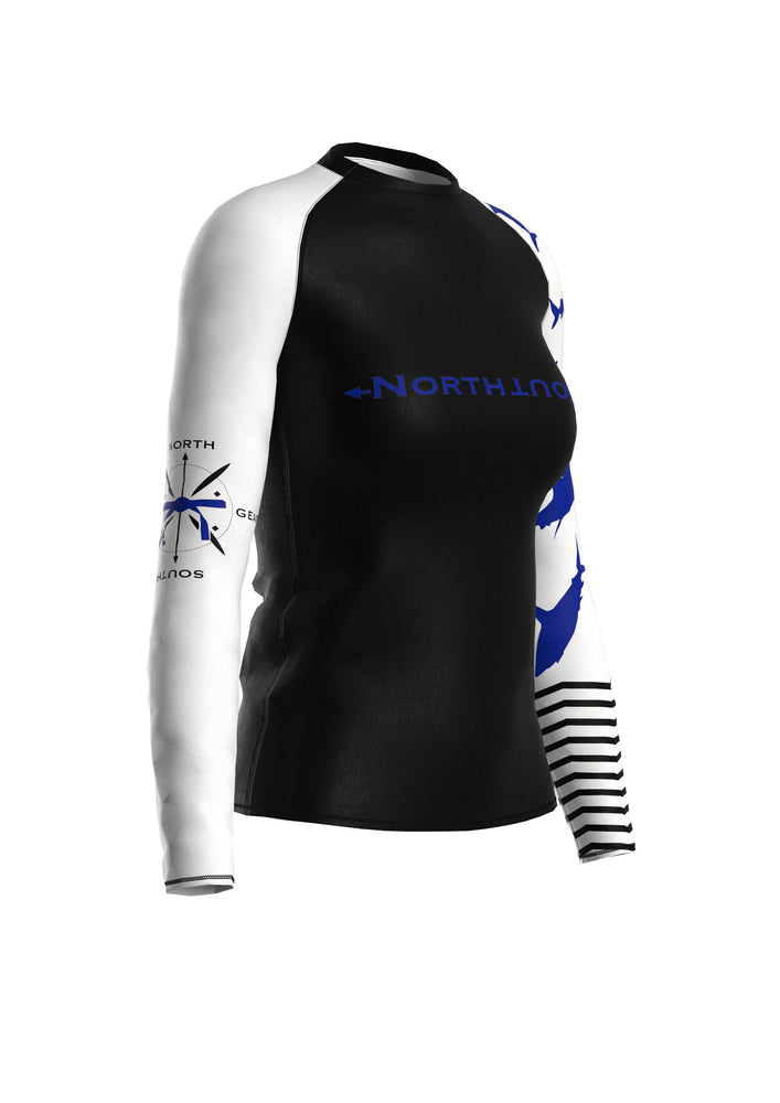 Women's Belted Shark Rash Guard