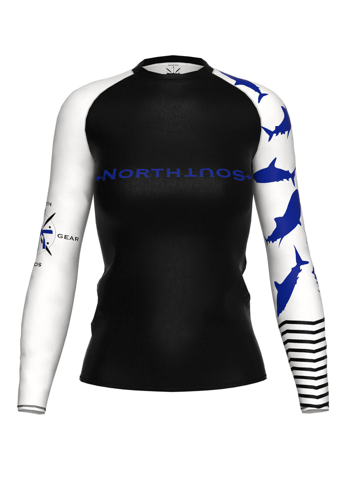 Women's Belted Shark Rash Guard