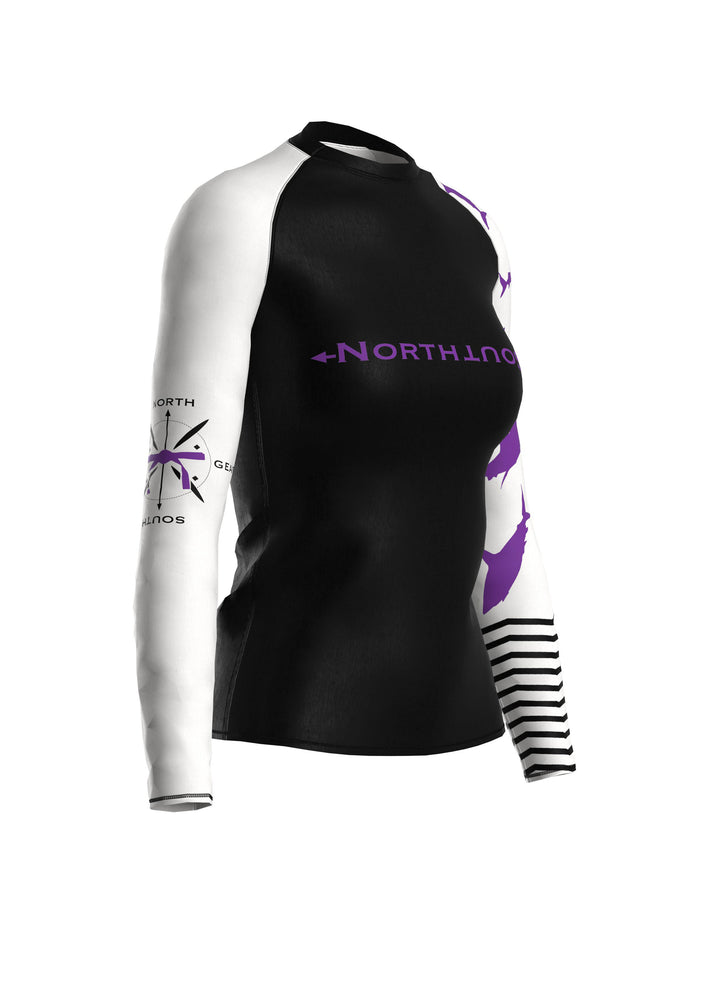 Women's Belted Shark Rash Guard