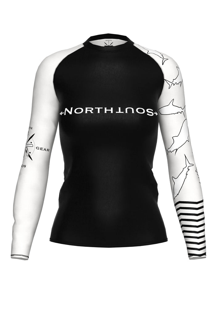 Women's Belted Shark Rash Guard