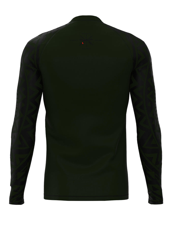 Green Tribal Rash Guard