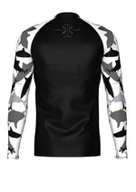 Men's Belted Long Sleeve Shark Rash Guard