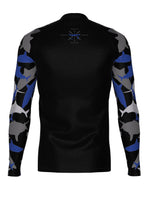 Men's Belted Long Sleeve Shark Rash Guard