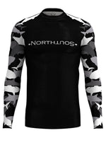 Men's Belted Long Sleeve Shark Rash Guard