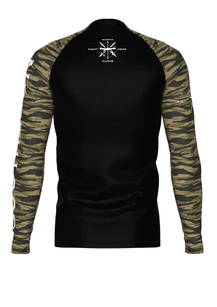 Long Sleeve Tiger Stripe Camo Rash Guard