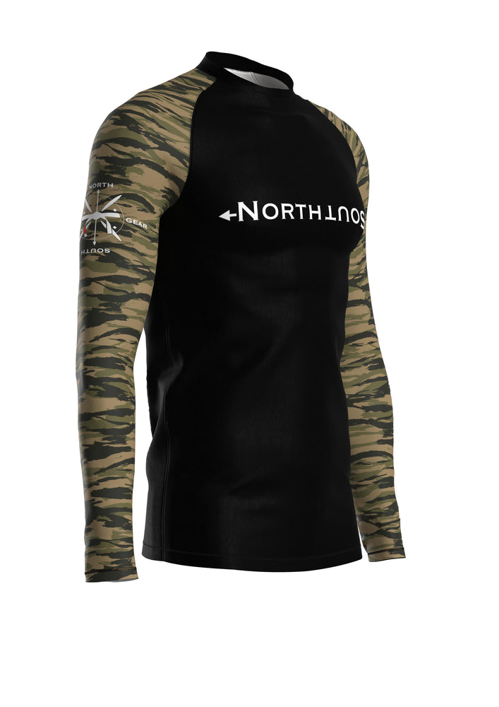 Long Sleeve Tiger Stripe Camo Rash Guard